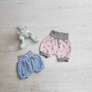 Kurze Pumphose / Bloomer aus Baumwoll Musselin